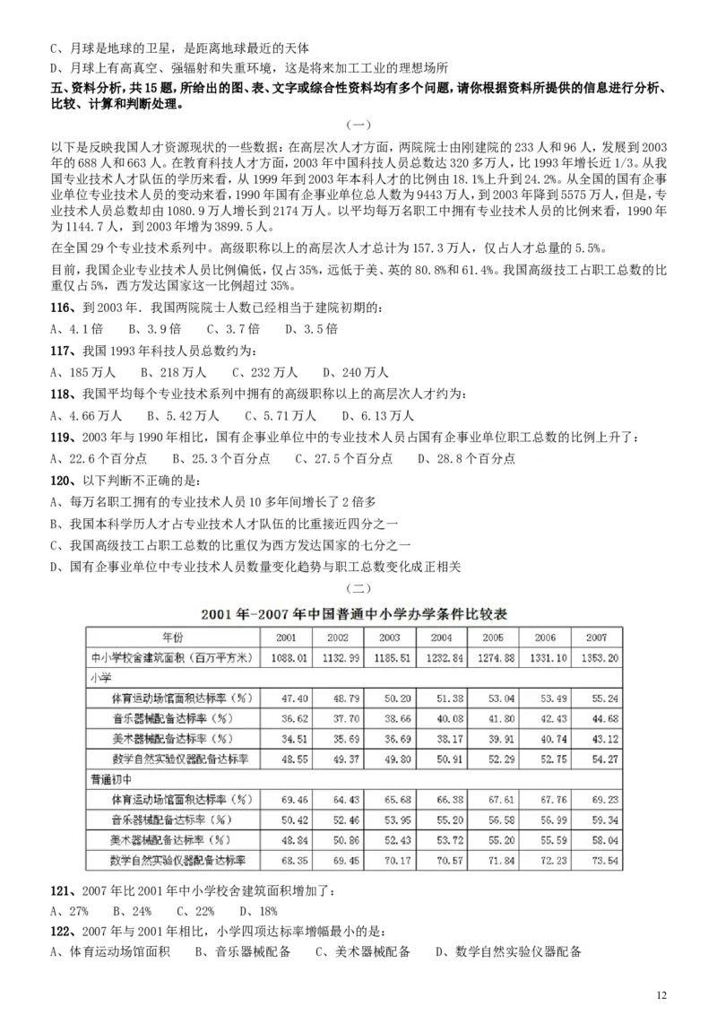 2010年安徽省公务员考试《行测》真题_34省+国考真题_此文件夹为word版,不推荐使用_此word版为,不推荐使用_此word版为,不推荐使用_安徽公务员考试真题word版