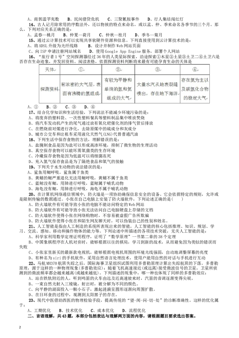 2015年425公务员联考《行测》（宁夏卷）_34省+国考真题_此文件夹为word版,不推荐使用_此word版为,不推荐使用_此word版为,不推荐使用_题目