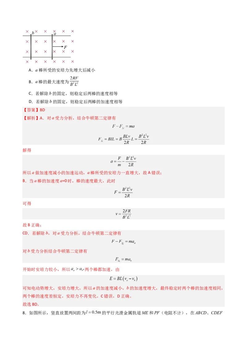 热点11导体棒进出磁场的电磁感应模型（解析版）_4.2025物理总复习_2024年新高考资料_3.2024专项复习_2024年高考物理热点&middot;重点&middot;难点专练（新高考专用）