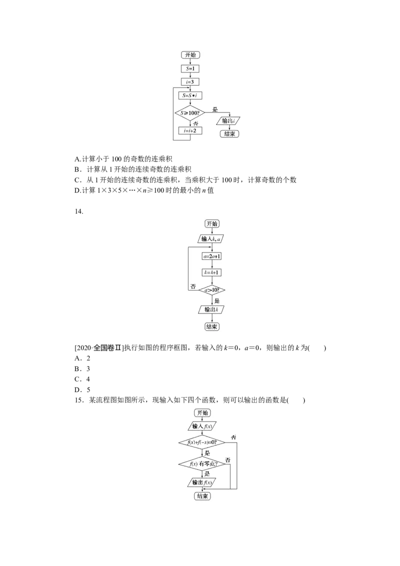 专练56　算法初步_2.2025数学总复习_赠品通用版（老高考）复习资料_专项复习_2023《微专题&middot;小练习》&middot;数学&middot;理科&middot;L-3