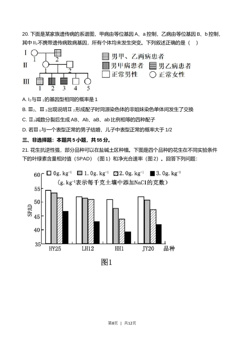 2023年高考生物试卷（辽宁）（空白卷）_A1502026各地模拟卷（超值！）_赠送：2008-2024全套高考真题_高考生物真题_新&middot;Word版2008-2024&middot;高考生物真题_版本2：生物（按省份分类）2008-2024