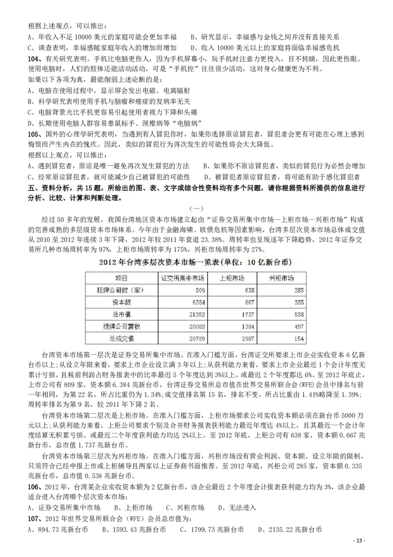 2015年425公务员联考《行测》(福建、云南、青海)_34省+国考真题_34省考+国考pdf版推荐用这个版本_34省行测+申论真题pdf推荐用这个版本_福建公务员考试真题pdf版_题目