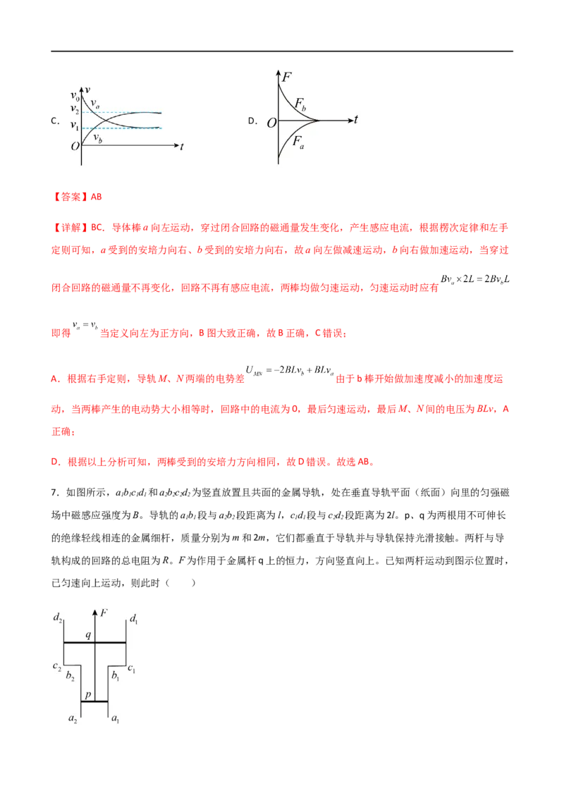 专题65电磁感应中的双棒问题（解析版）_4.2025物理总复习_2023年新高复习资料_一轮复习_2023届高三物理一轮复习多维度导学与分层专练