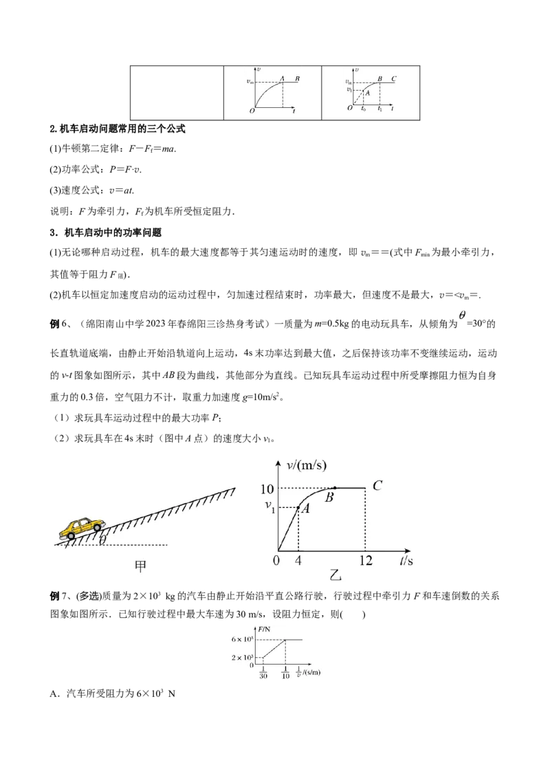 秘籍12功能关系热点问题综合-备战2023年高考物理抢分秘籍（新高考专用）（原卷版）_4.2025物理总复习_2023年新高复习资料_备战2023年高考物理抢分秘籍（新高考专用）
