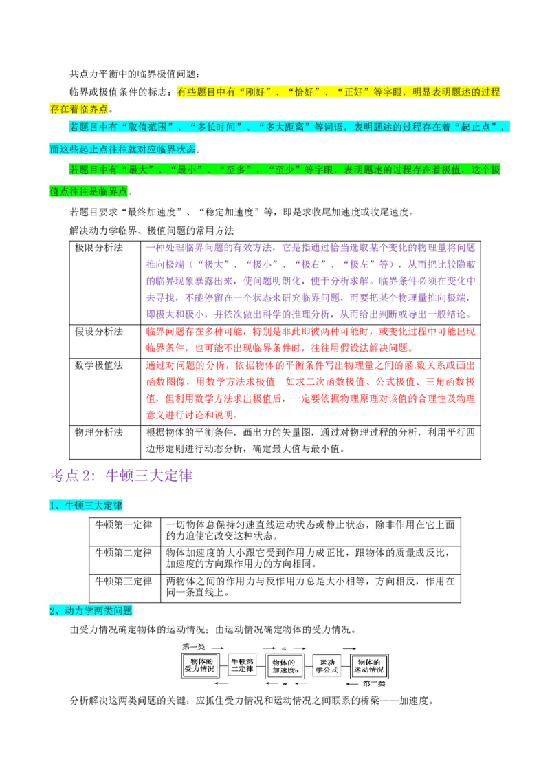 押广东卷选择题2共点力平衡与牛顿三大定律（原卷版）_4.2025物理总复习_2024年新高考资料_5.2024三轮冲刺_备战2024年高考物理临考题号押题（广东专用）324210116