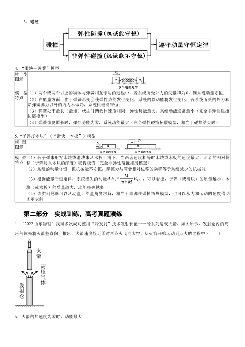 专题6.动量与能量（原卷版）--2023高考二轮复习_4.2025物理总复习_2023年新高复习资料_二轮复习_2023年高考物理二轮复习二十五专题精练287608825_专题6动量与能量