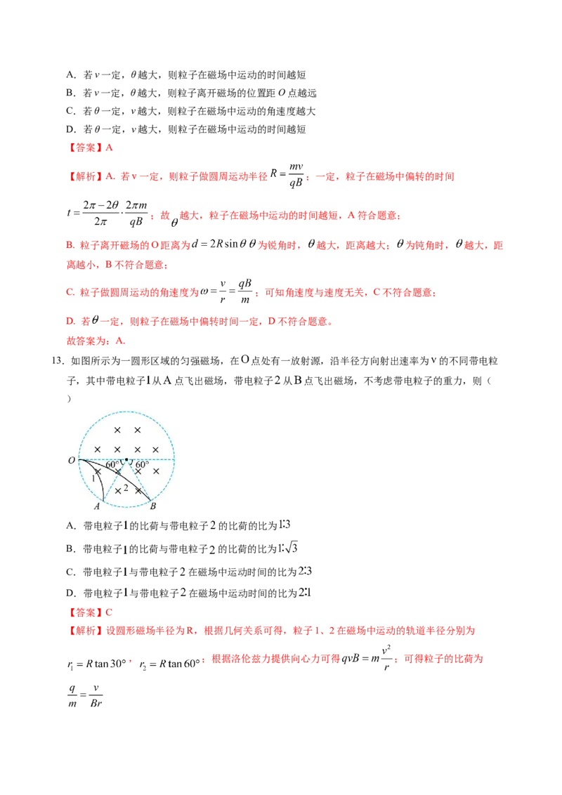 押第9、14题：磁场带电粒子在电磁场中的运动-备战2024年高考物理临考题号押题（辽宁、黑龙江、吉林专用）（解析版）_4.2025物理总复习_2024年新高考资料_5.2024三轮冲刺