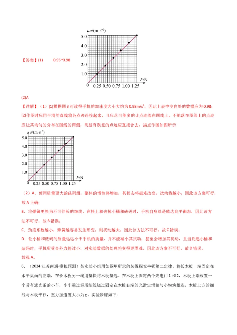 专题突破卷07力学实验专题（解析版）_4.2025物理总复习_2025年新高考资料_一轮复习_2025年高考物理一轮复习考点通关卷（新高考通用）_专题突破卷07力学实验专题