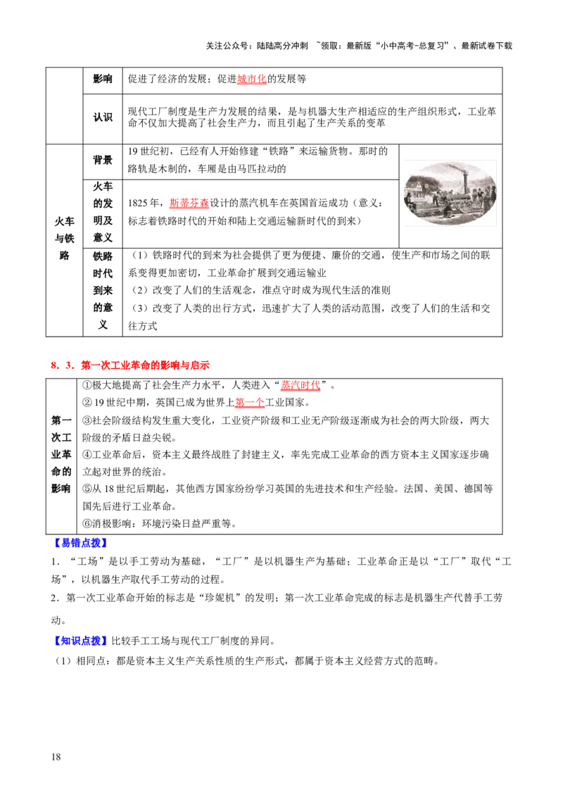 主题12+近代世界（历史时空+热词背诵+考点梳理+素养导向+命题预测）-2025年中考历史一轮知识点梳理_02中考总复习（2026版更新中）_06-历史-中考总复习_2025年中考复习资料