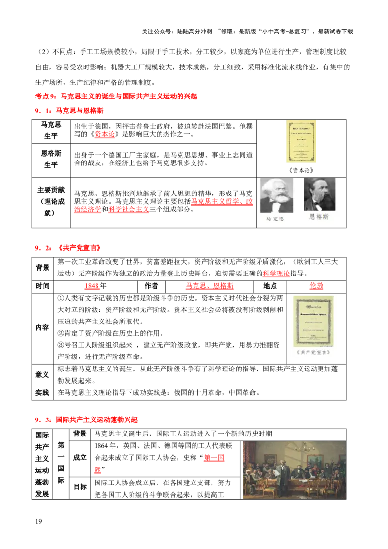主题12+近代世界（历史时空+热词背诵+考点梳理+素养导向+命题预测）-2025年中考历史一轮知识点梳理_02中考总复习（2026版更新中）_06-历史-中考总复习_2025年中考复习资料