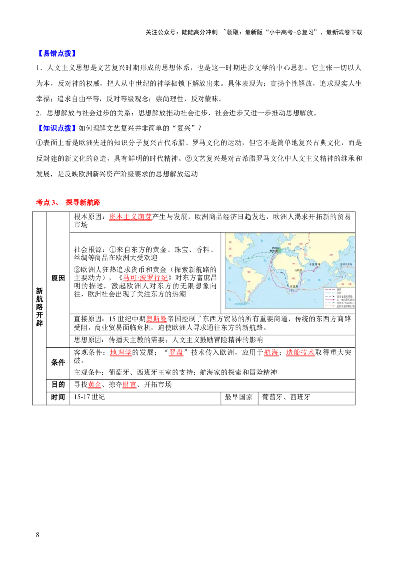 主题12+近代世界（历史时空+热词背诵+考点梳理+素养导向+命题预测）-2025年中考历史一轮知识点梳理_02中考总复习（2026版更新中）_06-历史-中考总复习_2025年中考复习资料