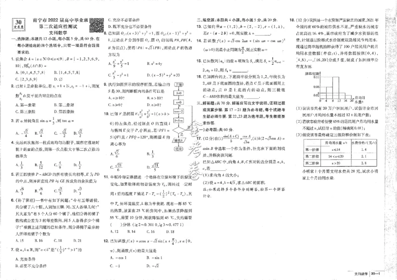 2023文科&mdash;金考卷45套_2.2025数学总复习_数学高考模拟题_2023年模拟题_老高考_文科数学全国甲卷2023金考卷