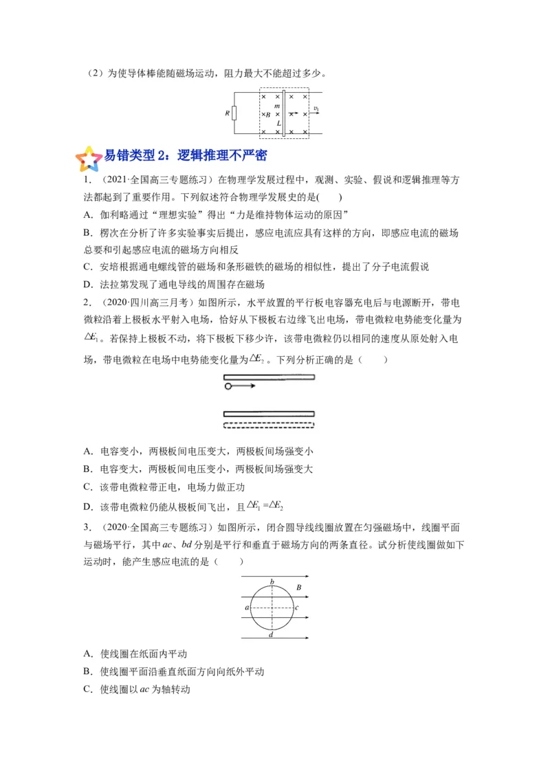 备战2023年高考物理考试易错题&mdash;易错点24电磁感应中的电路和图像问题_4.2025物理总复习_2023年新高复习资料_一轮复习_备战2023新高考物理一轮复习考试易错题（含答案）