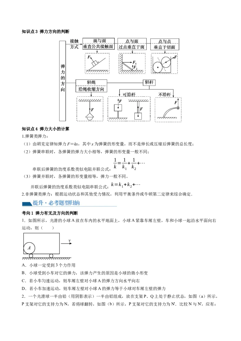 第06讲重力弹力摩擦力（讲义）（原卷版）_4.2025物理总复习_2024年新高考资料_1.2024一轮复习_2024年高考物理一轮复习讲练测（新教材新高考）_第06讲重力弹力摩擦力（讲义）