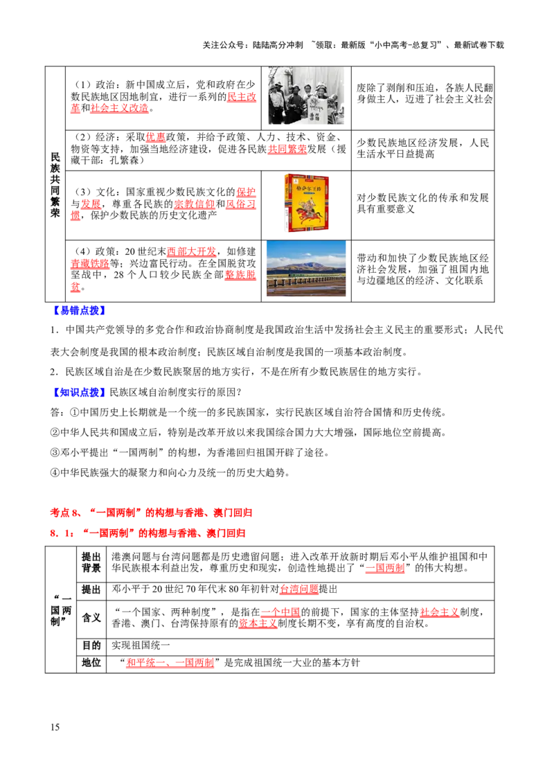 主题10+改革开放后（1978年至今）（历史时空+热词背诵+考点梳理+素养导向+命题预测）-2025年中考历史一轮知识点梳理_02中考总复习（2026版更新中）_06-历史-中考总复习_2025年中考复习资料