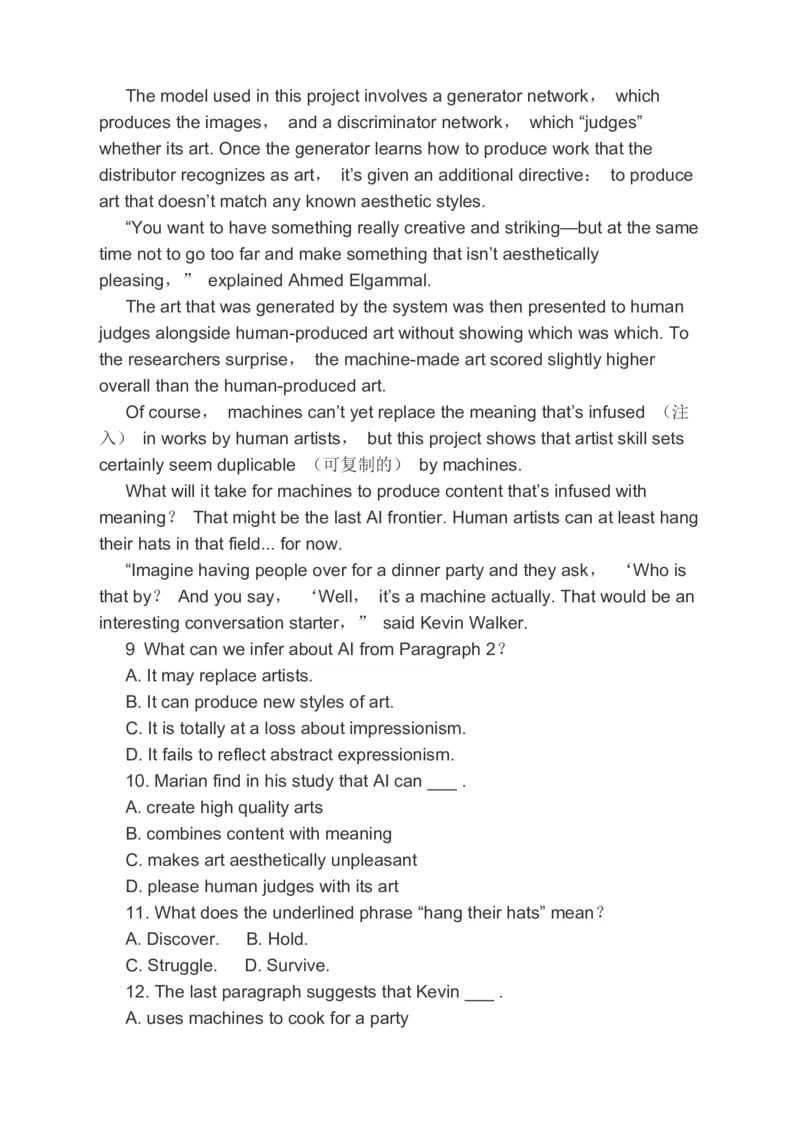 2023届高考英语二轮复习阅读理解阅读七选五书面表达分类综合训练（含答案）_3.2025英语总复习_赠品通用版（老高考）复习资料_二轮复习