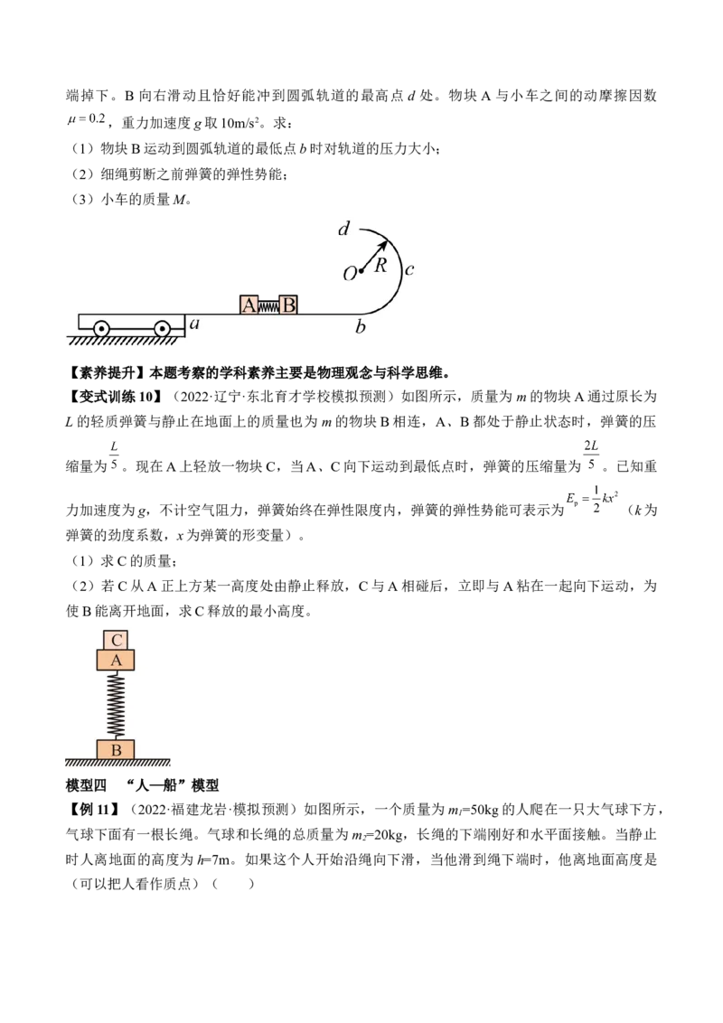 专题9.2　动量守恒定律及应用讲&mdash;&mdash;2023年高考物理一轮复习讲练测（新教材新高考通用）（原卷版）_4.2025物理总复习_2023年新高复习资料_一轮复习