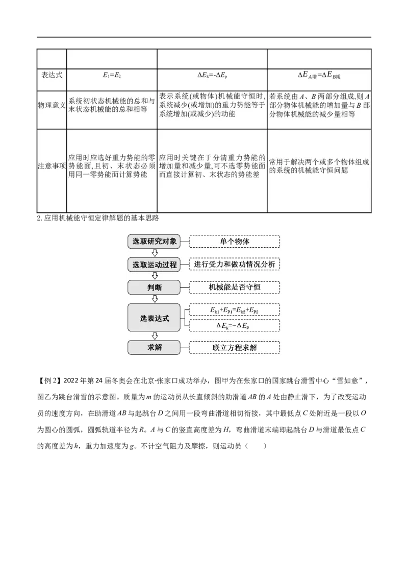 专题33机械能守恒定律（解析版）_4.2025物理总复习_2023年新高复习资料_一轮复习_2023届高三物理一轮复习多维度导学与分层专练