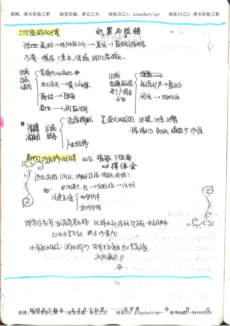 4.衡水中学高考积累与改错_地理（第4本）_162页_高中衡水学霸笔记_高中全部赠品_错题集高中九科_地理积累与改错