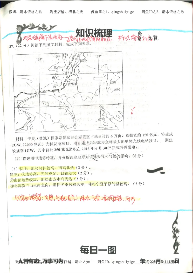 4.衡水中学高考积累与改错_地理（第4本）_162页_高中衡水学霸笔记_高中全部赠品_错题集高中九科_地理积累与改错