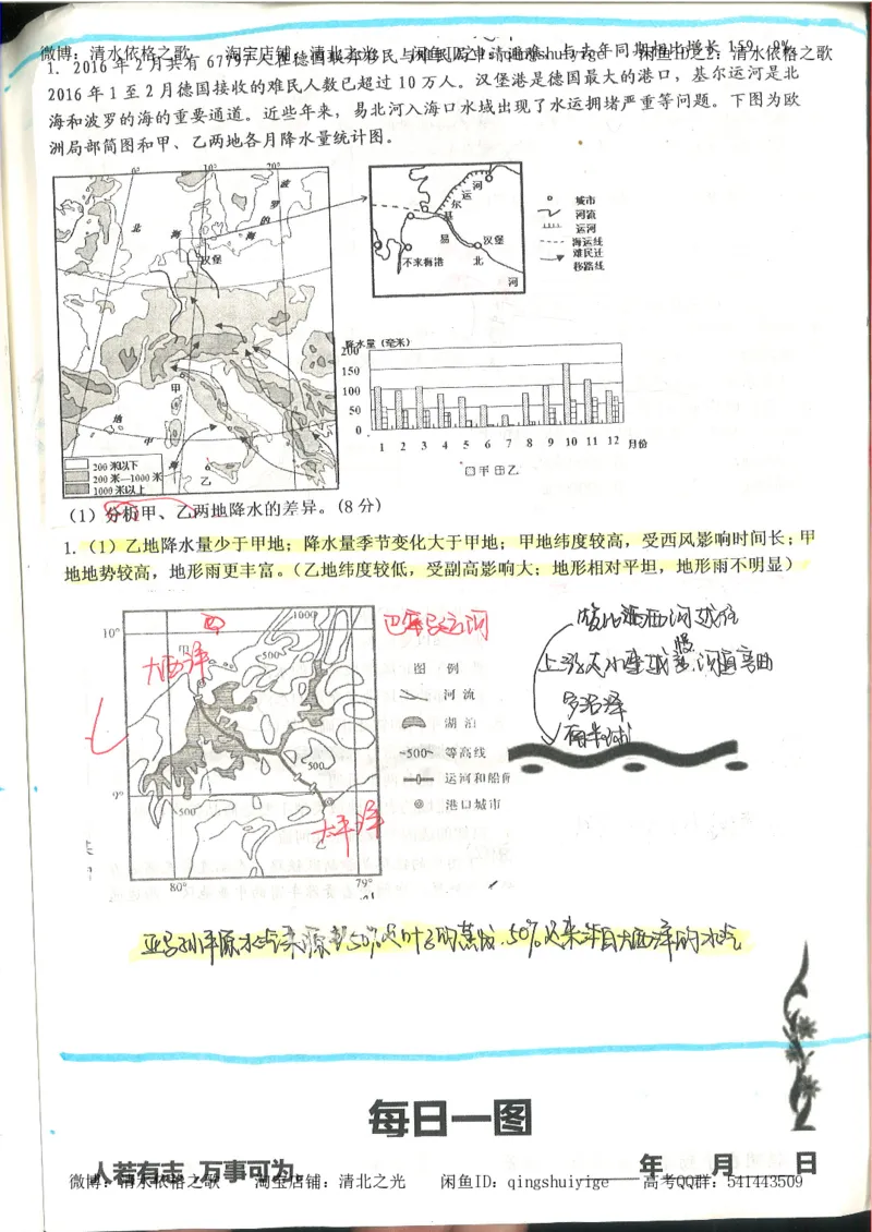 4.衡水中学高考积累与改错_地理（第4本）_162页_高中衡水学霸笔记_高中全部赠品_错题集高中九科_地理积累与改错