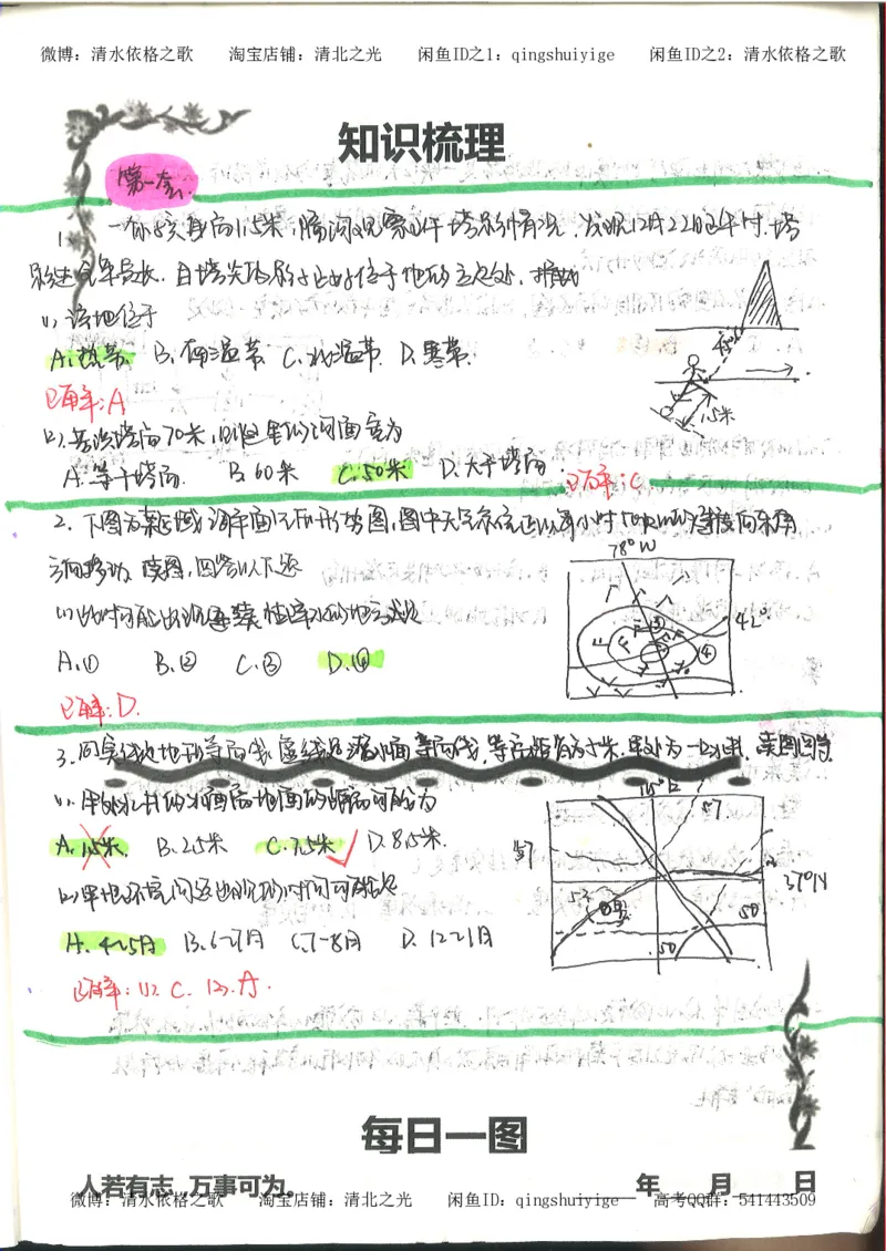 4.衡水中学高考积累与改错_地理（第4本）_162页_高中衡水学霸笔记_高中全部赠品_错题集高中九科_地理积累与改错