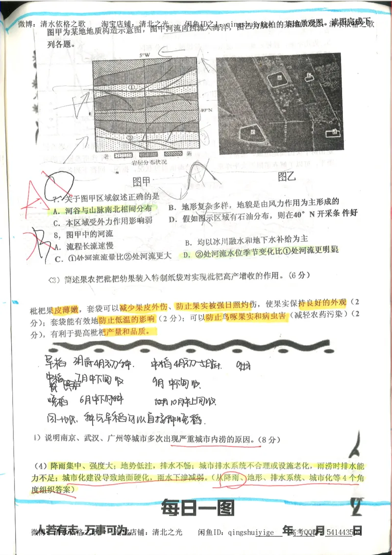 4.衡水中学高考积累与改错_地理（第4本）_162页_高中衡水学霸笔记_高中全部赠品_错题集高中九科_地理积累与改错
