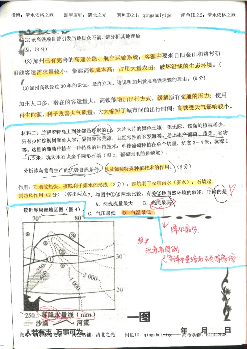 4.衡水中学高考积累与改错_地理（第4本）_162页_高中衡水学霸笔记_高中全部赠品_错题集高中九科_地理积累与改错