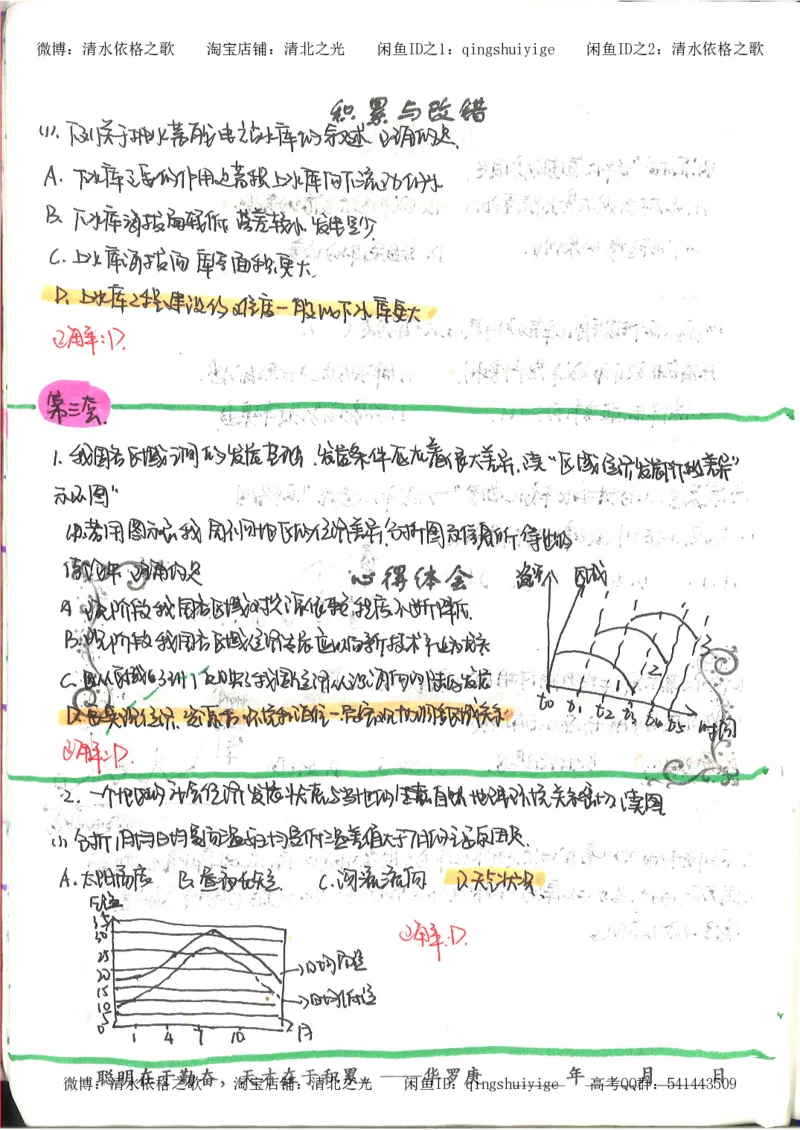 4.衡水中学高考积累与改错_地理（第4本）_162页_高中衡水学霸笔记_高中全部赠品_错题集高中九科_地理积累与改错