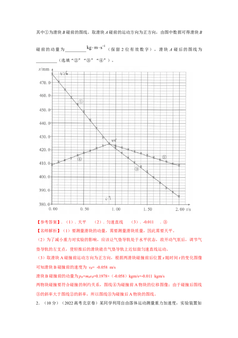 专题15.力学实验--2023高考二轮复习(解析版)_4.2025物理总复习_2023年新高复习资料_二轮复习_2023年高考物理二轮复习二十五专题精练287608825_专题15力学实验