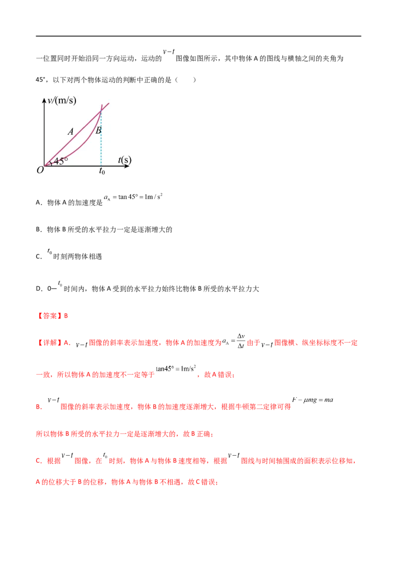 专题16动力学动态分析、动力学图像问题（解析版）_4.2025物理总复习_2023年新高复习资料_一轮复习_2023届高三物理一轮复习多维度导学与分层专练