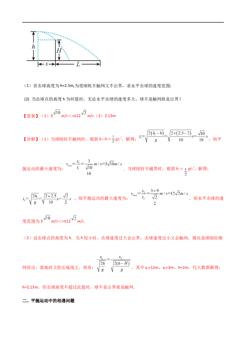 专题23平抛运动临界问题、相遇问题、类平抛运和斜抛运动（解析版）_4.2025物理总复习_2023年新高复习资料_一轮复习_2023届高三物理一轮复习多维度导学与分层专练