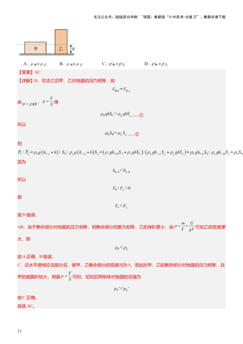压轴题15多项选择题压轴题（解析版）_02中考总复习（2026版更新中）_04-物理-中考总复习_2024年中考复习资料_三轮复习_2024年中考物理压轴题专项训练（全国通用）