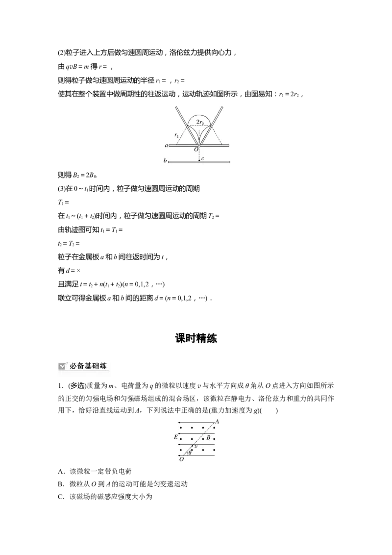 第10章专题强化22　带电粒子在叠加场和交变电、磁场中的运动2023年高考物理一轮复习(新高考新教材)_4.2025物理总复习_2023年新高复习资料_一轮复习_2023年新高考大一轮复习讲义