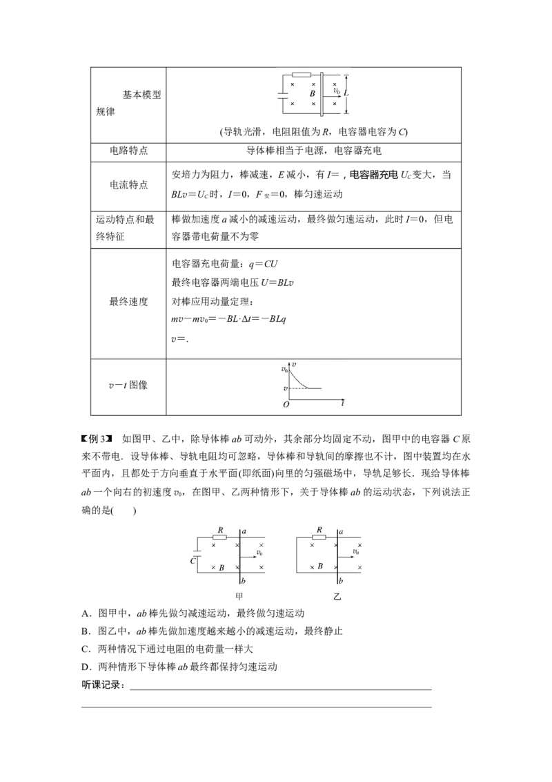 第12章专题强化205　动量观点在电磁感应中的应用_4.2025物理总复习_2024年新高考资料_1.2024一轮复习_2024年高考物理一轮复习讲义（新人教版）_学生版在此文件夹_大一轮复习讲义