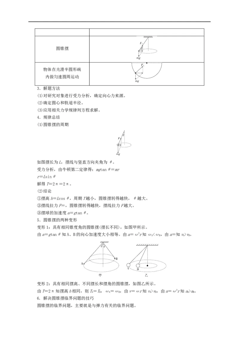 第18讲水平面内的圆周运动（圆锥摆模型）及其临界问题（原卷版）_4.2025物理总复习_2023年新高复习资料_专项复习_2023届高三物理高考复习101微专题模型精讲精练
