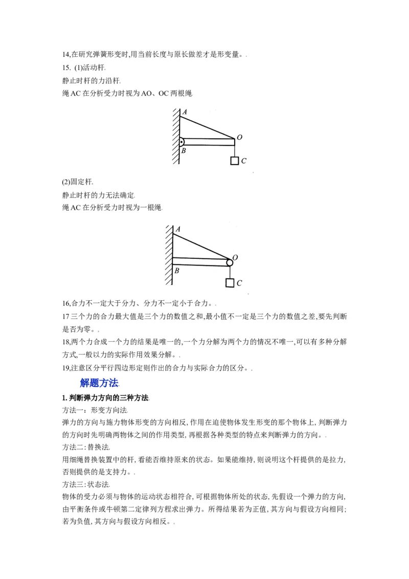 备战2023年高考物理考试易错题&mdash;&mdash;易错点03重力弹力摩擦力受力分析_4.2025物理总复习_2023年新高复习资料_一轮复习_备战2023新高考物理一轮复习考试易错题（含答案）