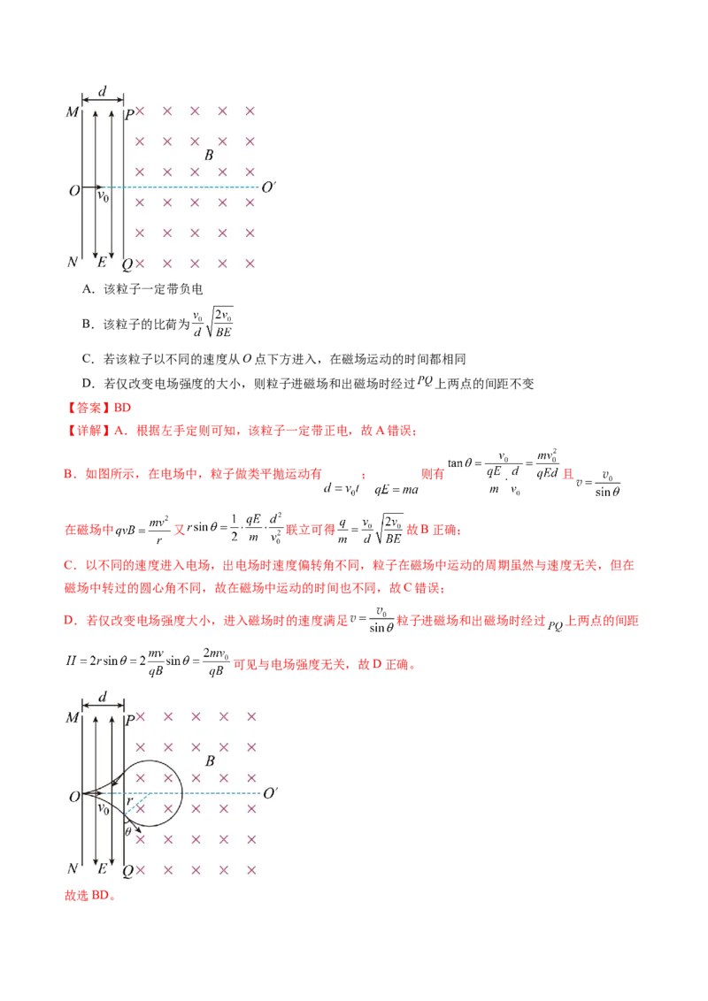 第53讲带电粒子在复合场中的运动（练习）（解析版）_4.2025物理总复习_2024年新高考资料_1.2024一轮复习_2024年高考物理一轮复习讲练测（新教材新高考）