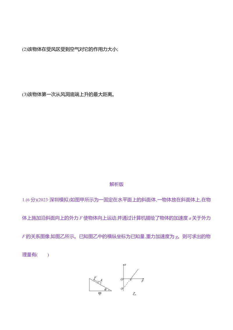 十一：牛顿第二定律的综合应用（含解析）_4.2025物理总复习_2025年新高考资料_专项复习_2025新高考物理核心素养测评（含解析）（完结）