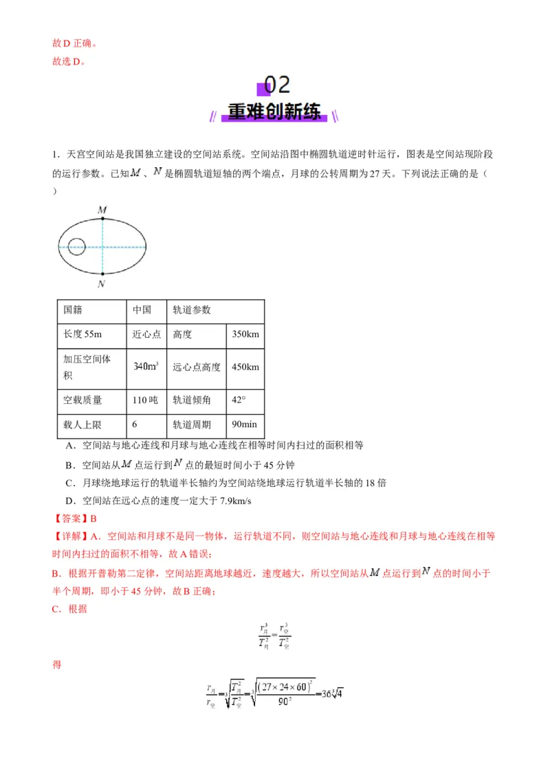第17讲万有引力定律及其应用（练习）（解析版）_4.2025物理总复习_2025年新高考资料_一轮复习_2025年高考物理一轮复习讲练测（新教材新高考）