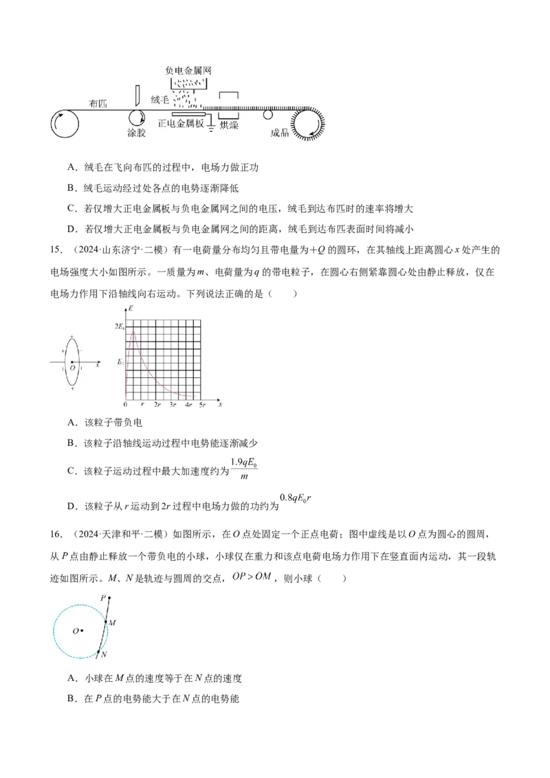 押广东卷选择题6静电场（原卷版）_4.2025物理总复习_2024年新高考资料_5.2024三轮冲刺_备战2024年高考物理临考题号押题（广东专用）324210116