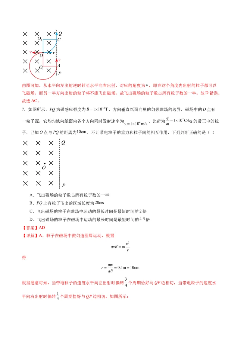 第48讲动态圆、磁聚焦和磁发散问题（练习）（解析版）_4.2025物理总复习_2025年新高考资料_一轮复习_2025年高考物理一轮复习讲练测（新教材新高考）