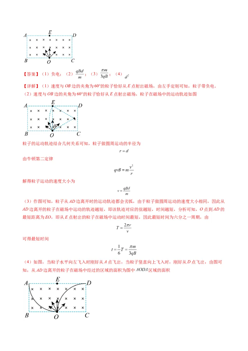第48讲动态圆、磁聚焦和磁发散问题（练习）（解析版）_4.2025物理总复习_2025年新高考资料_一轮复习_2025年高考物理一轮复习讲练测（新教材新高考）