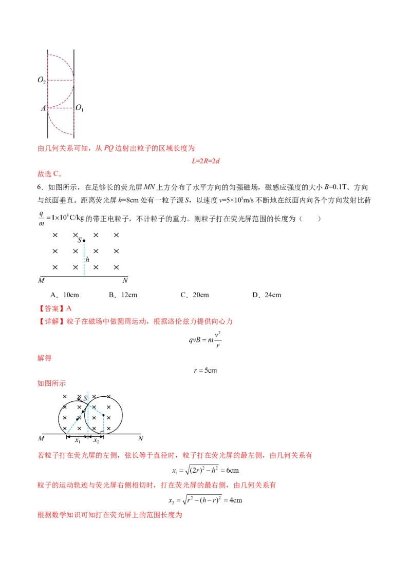 第48讲动态圆、磁聚焦和磁发散问题（练习）（解析版）_4.2025物理总复习_2025年新高考资料_一轮复习_2025年高考物理一轮复习讲练测（新教材新高考）