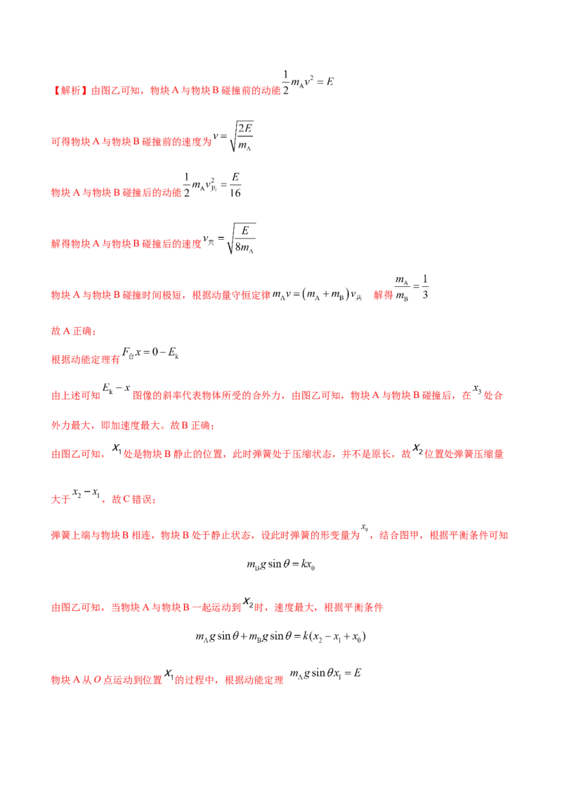 秘籍02弹簧热点问题-备战2023年高考物理抢分秘籍（新高考专用）（原卷版）_4.2025物理总复习_2023年新高复习资料_备战2023年高考物理抢分秘籍（新高考专用）