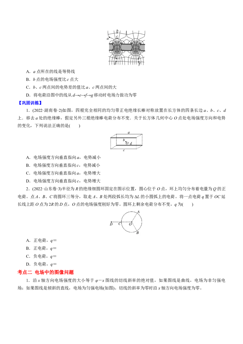 押江苏卷7题电场（原卷版）_4.2025物理总复习_2024年新高考资料_5.2024三轮冲刺_备战2024年高考物理临考题号押题（江苏卷）322751514