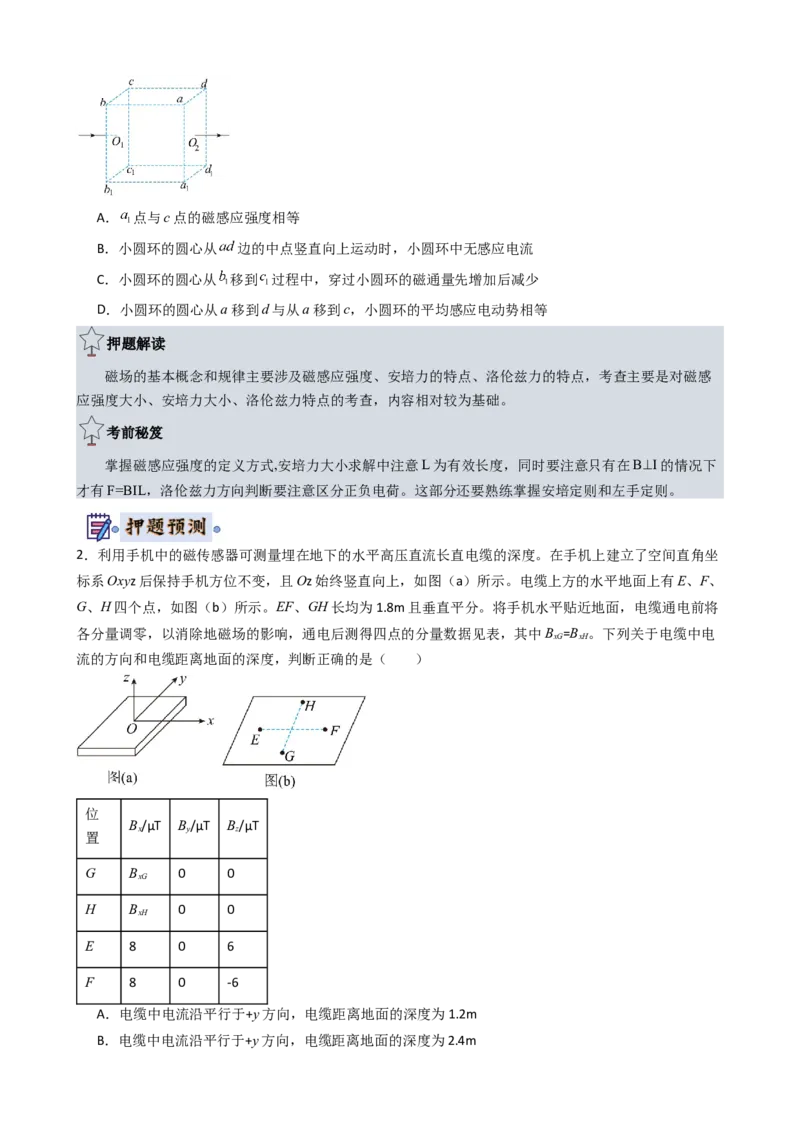 物理（新高考通用）-2024年高考终极押题猜想（原卷版）_4.2025物理总复习_2024年新高考资料_5.2024三轮冲刺_物理-2024年高考终极押题猜想