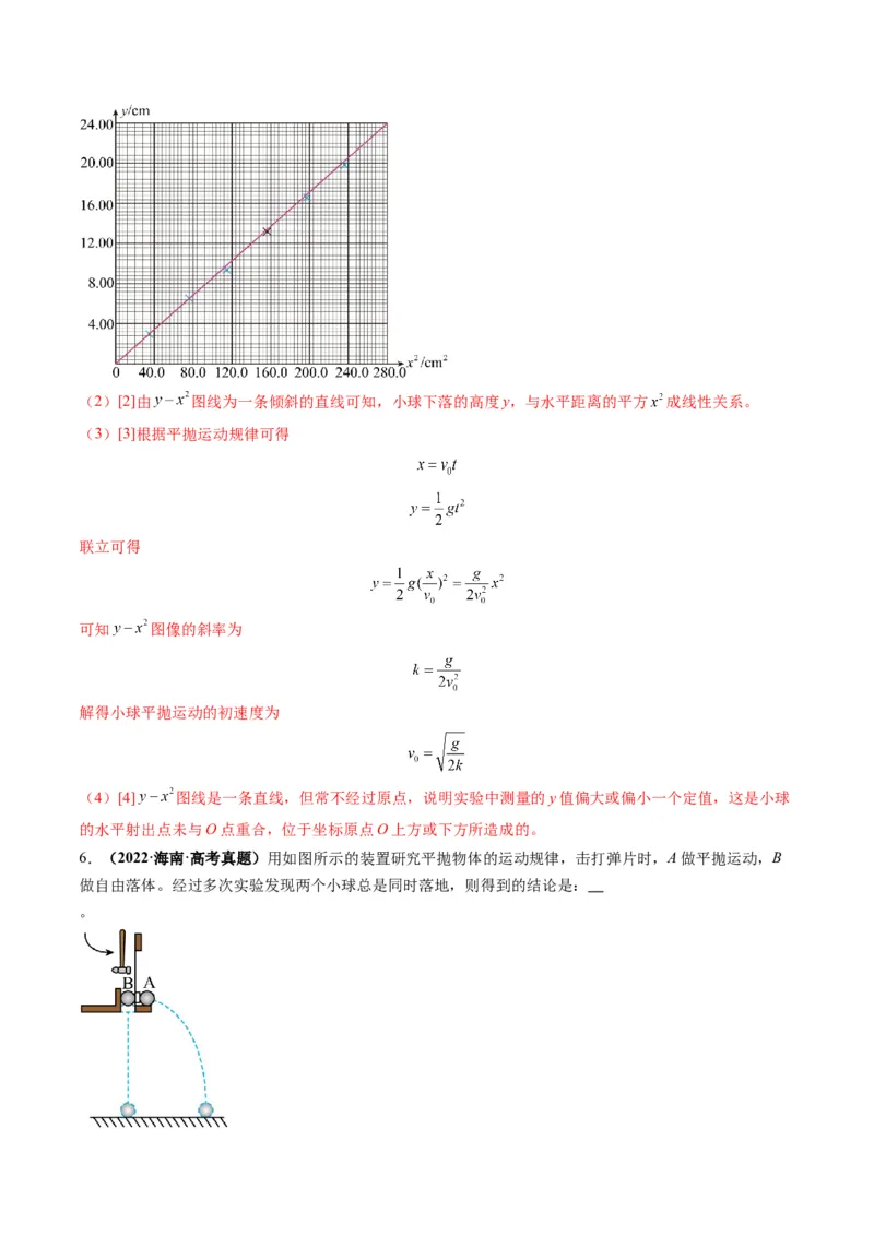 第16讲实验探究平抛运动的特点实验探究向心力大小与半径角速度质量的关系（讲义）（解析版）_4.2025物理总复习_2025年新高考资料_一轮复习