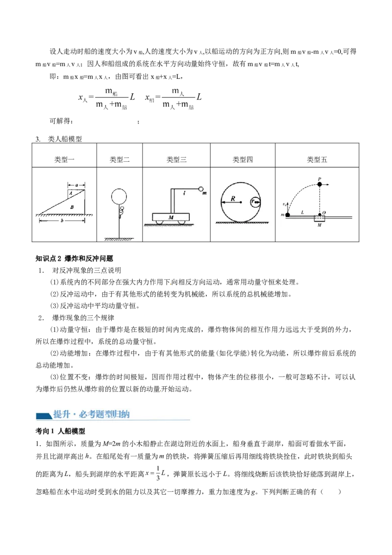 第31讲动量守恒定律及其应用（讲义）（原卷版）_4.2025物理总复习_2024年新高考资料_1.2024一轮复习_2024年高考物理一轮复习讲练测（新教材新高考）_第31讲动量守恒定律及其应用（讲义）