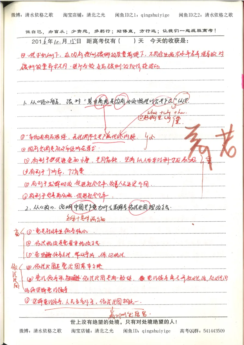 7.衡水中学高考积累与改错_高三政治（第3本）_88页_高中衡水学霸笔记_高中全部赠品_错题集高中九科_政治积累与改错